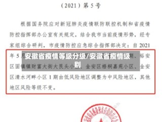 安徽省疫情等级分级/安徽省疫情级别