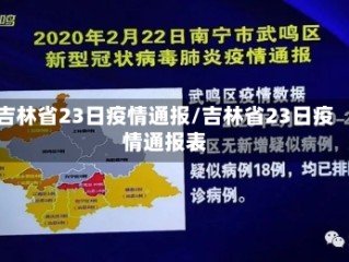 吉林省23日疫情通报/吉林省23日疫情通报表