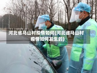 河北省马山村疫情如何(河北省马山村疫情如何发生的)