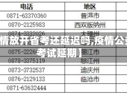 【疫情放开省考还延迟吗,疫情公务员考试延期】