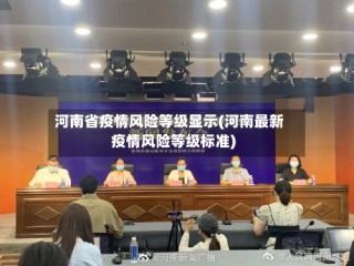 河南省疫情风险等级显示(河南最新疫情风险等级标准)