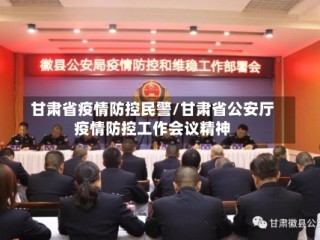 甘肃省疫情防控民警/甘肃省公安厅疫情防控工作会议精神