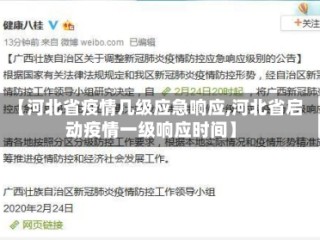 【河北省疫情几级应急响应,河北省启动疫情一级响应时间】