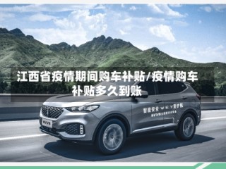 江西省疫情期间购车补贴/疫情购车补贴多久到账
