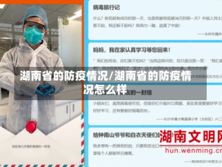 湖南省的防疫情况/湖南省的防疫情况怎么样