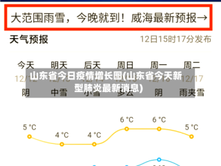 山东省今日疫情增长图(山东省今天新型肺炎最新消息)