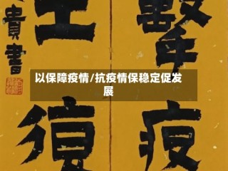 以保障疫情/抗疫情保稳定促发展