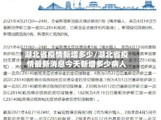湖北省疫情新增多少/湖北省疫情最新消息今天新增多少病人