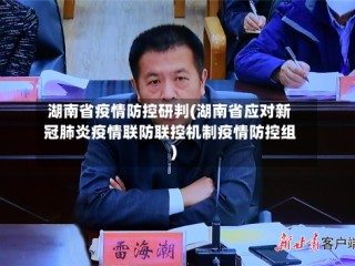 湖南省疫情防控研判(湖南省应对新冠肺炎疫情联防联控机制疫情防控组)