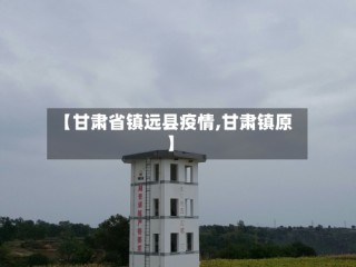 【甘肃省镇远县疫情,甘肃镇原】