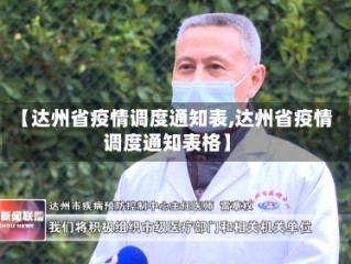 【达州省疫情调度通知表,达州省疫情调度通知表格】