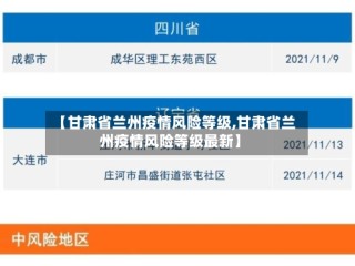 【甘肃省兰州疫情风险等级,甘肃省兰州疫情风险等级最新】
