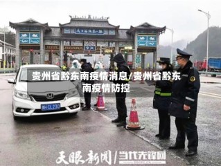 贵州省黔东南疫情消息/贵州省黔东南疫情防控