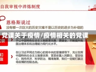 党课关于疫情/疫情相关的党课