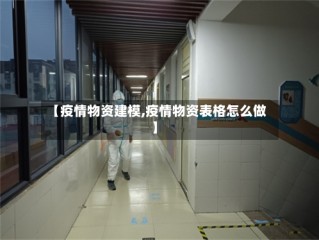 【疫情物资建模,疫情物资表格怎么做】