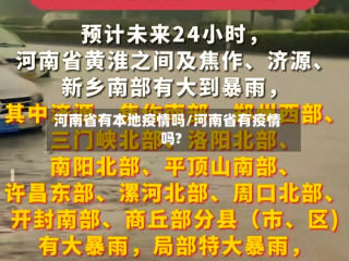 河南省有本地疫情吗/河南省有疫情吗?