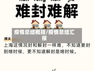 疫情总结概括/疫情总结汇报