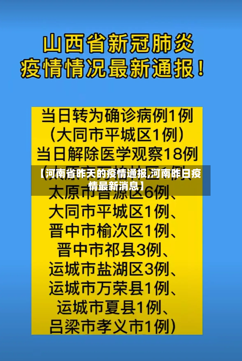 【河南省昨天的疫情通报,河南昨日疫情最新消息】-第1张图片