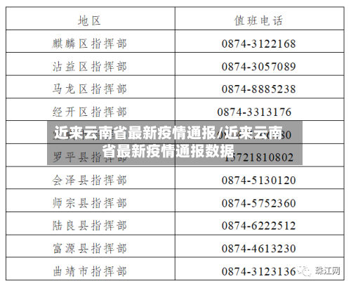 近来云南省最新疫情通报/近来云南省最新疫情通报数据-第3张图片