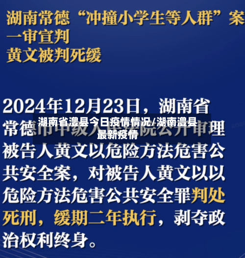 湖南省澧县今日疫情情况/湖南澧县最新疫情-第2张图片