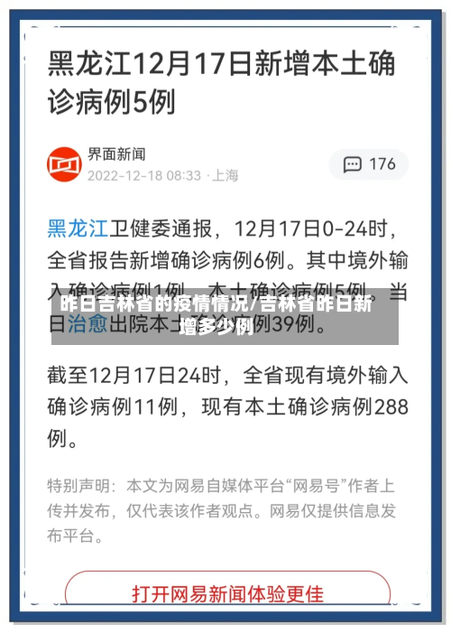 昨日吉林省的疫情情况/吉林省昨日新增多少例-第1张图片