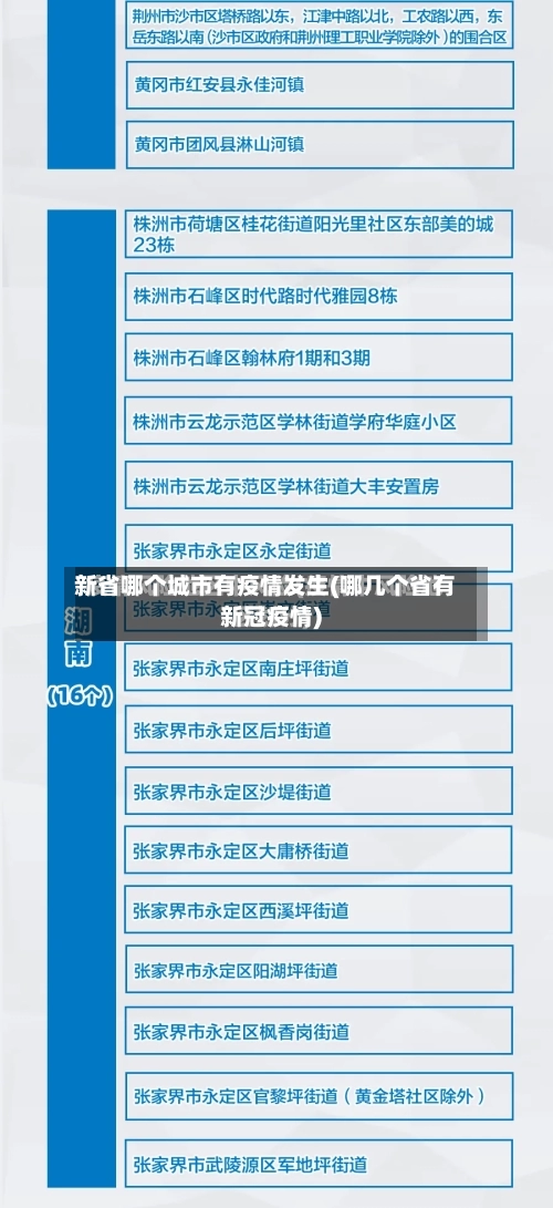 新省哪个城市有疫情发生(哪几个省有新冠疫情)-第1张图片