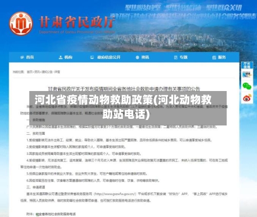 河北省疫情动物救助政策(河北动物救助站电话)-第2张图片