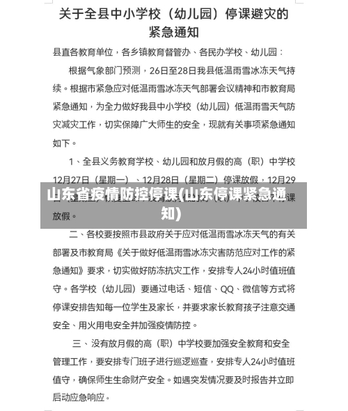 山东省疫情防控停课(山东停课紧急通知)-第3张图片