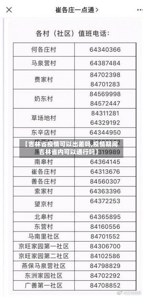【吉林省疫情可以出差吗,疫情期间吉林省内可以通行吗】-第3张图片