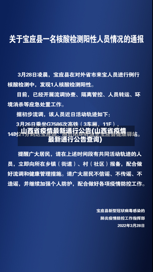山西省疫情最新通行公告(山西省疫情最新通行公告查询)-第1张图片