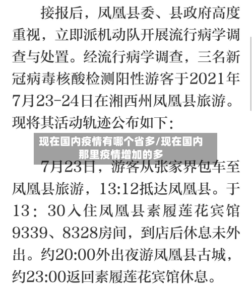 现在国内疫情有哪个省多/现在国内那里疫情增加的多-第1张图片