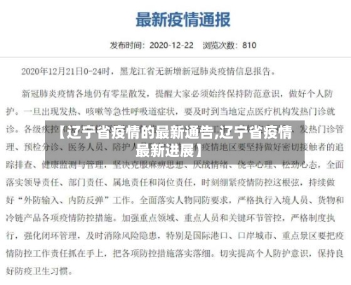 【辽宁省疫情的最新通告,辽宁省疫情最新进展】-第2张图片