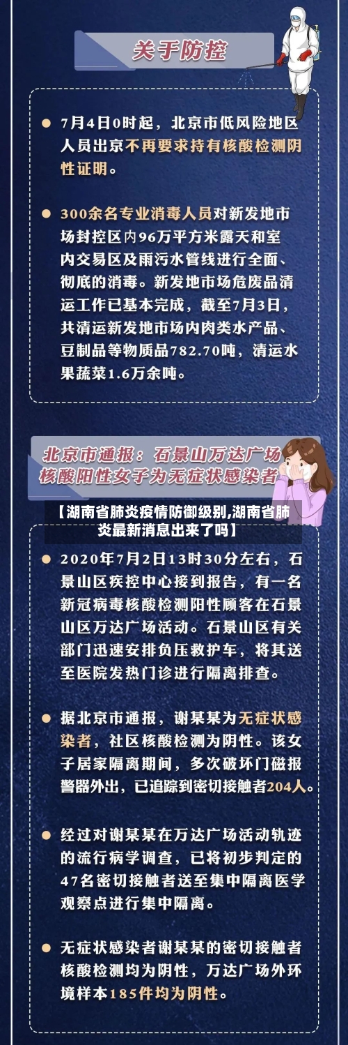 【湖南省肺炎疫情防御级别,湖南省肺炎最新消息出来了吗】-第1张图片