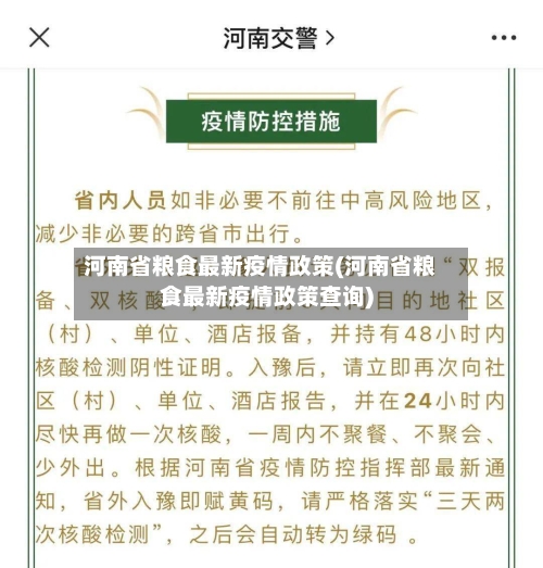 河南省粮食最新疫情政策(河南省粮食最新疫情政策查询)-第2张图片