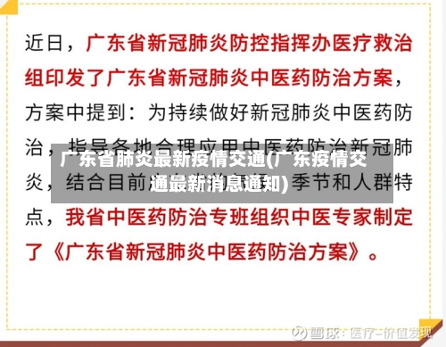 广东省肺炎最新疫情交通(广东疫情交通最新消息通知)-第3张图片