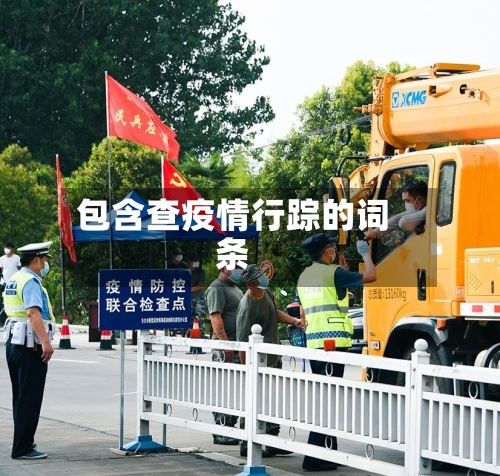 包含查疫情行踪的词条-第3张图片