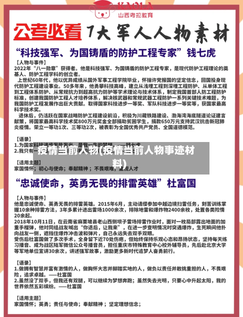 疫情当前人物(疫情当前人物事迹材料)-第1张图片