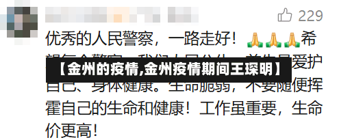【金州的疫情,金州疫情期间王琛明】-第1张图片