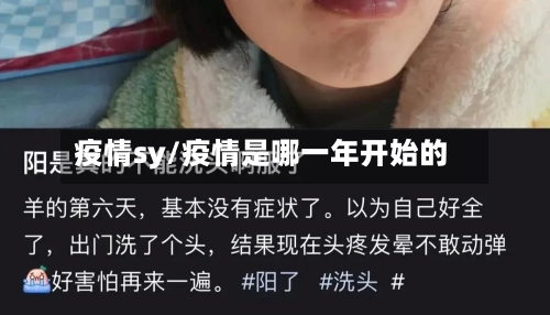 疫情sy/疫情是哪一年开始的-第1张图片
