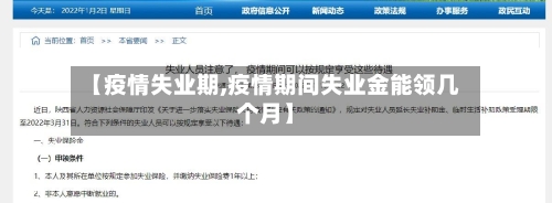 【疫情失业期,疫情期间失业金能领几个月】-第1张图片